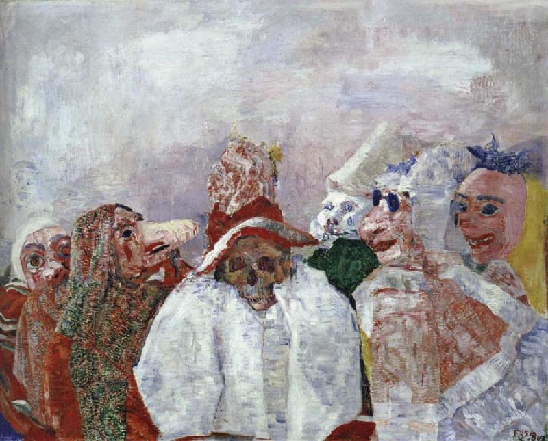James Ensor Masks Confronting Death Or Masks Mocking Death oil painting picture